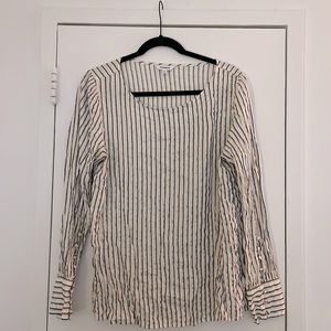 striped long sleeve blouse
